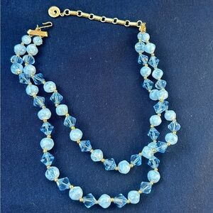 Chic Vintage Blue Crystal Necklace/Choker